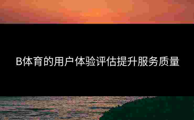 B体育的用户体验评估提升服务质量