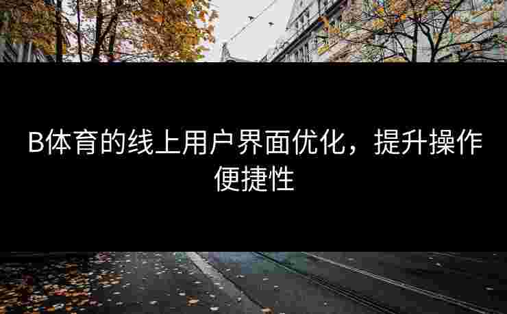 B体育的线上用户界面优化，提升操作便捷性