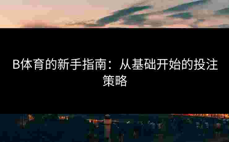B体育的新手指南：从基础开始的投注策略