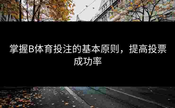 掌握B体育投注的基本原则，提高投票成功率