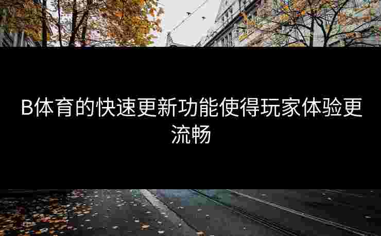 B体育的快速更新功能使得玩家体验更流畅